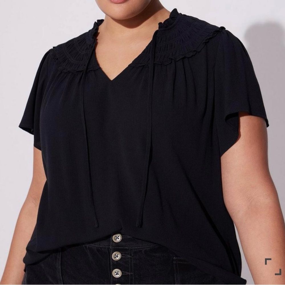 🆕NWT🔖Torrid Smocked Yoke Ruffle Top - 3x